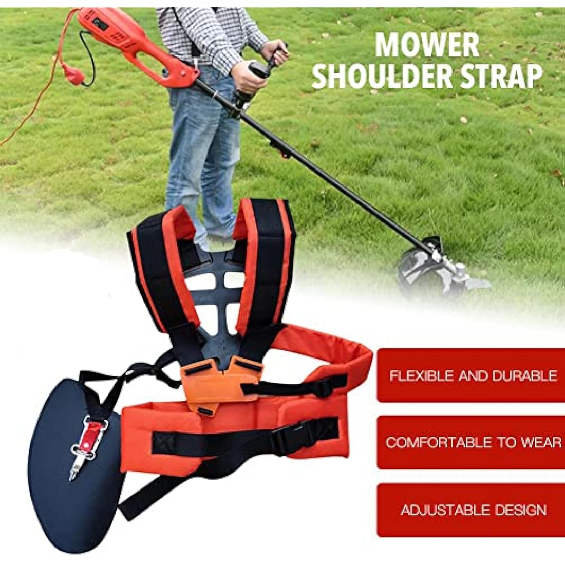Jolof Store Universal Adjustable Strimmer Harness | Padded Nylon Strap