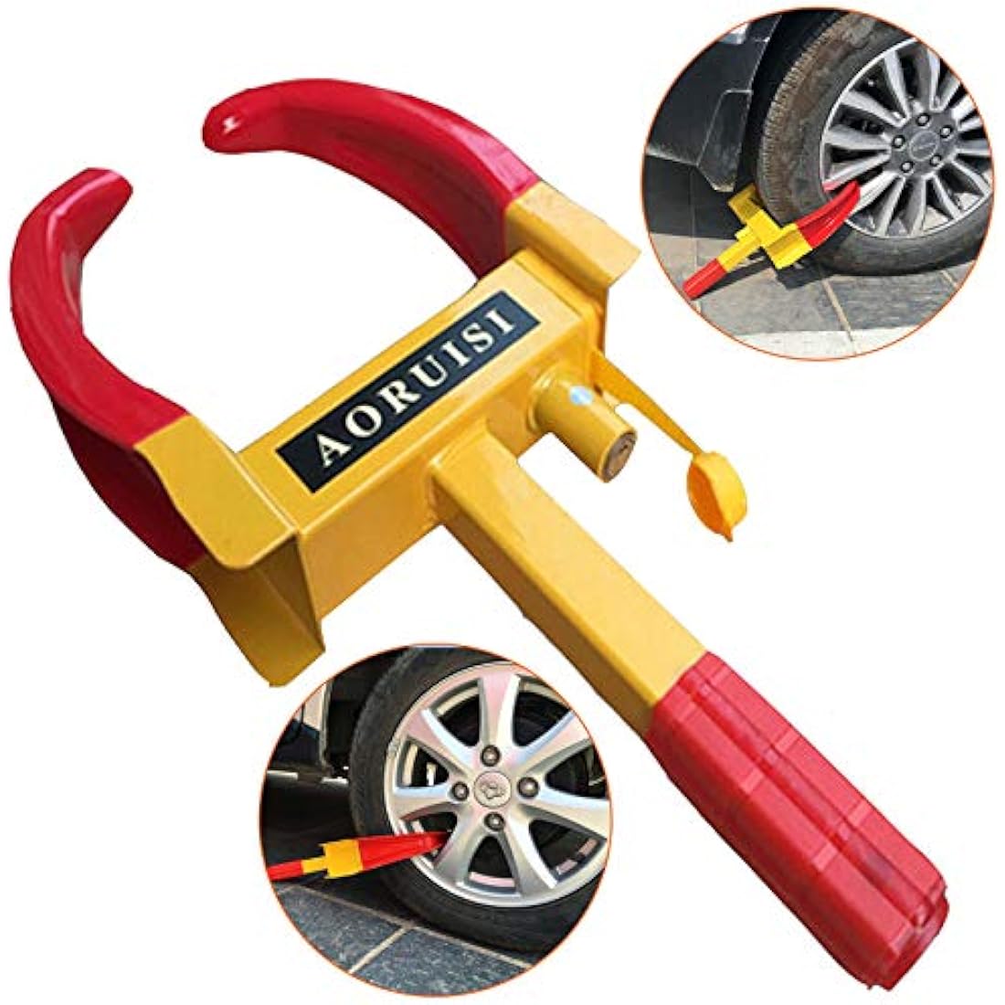Xample 2-Piece Heavy Duty Wheel Clamp Lock – Adjustable Anti-Theft Security