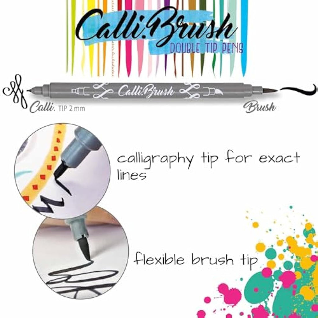 Online 41-Piece Hand Lettering Set – Calligraphy Brush Pens & Pouch