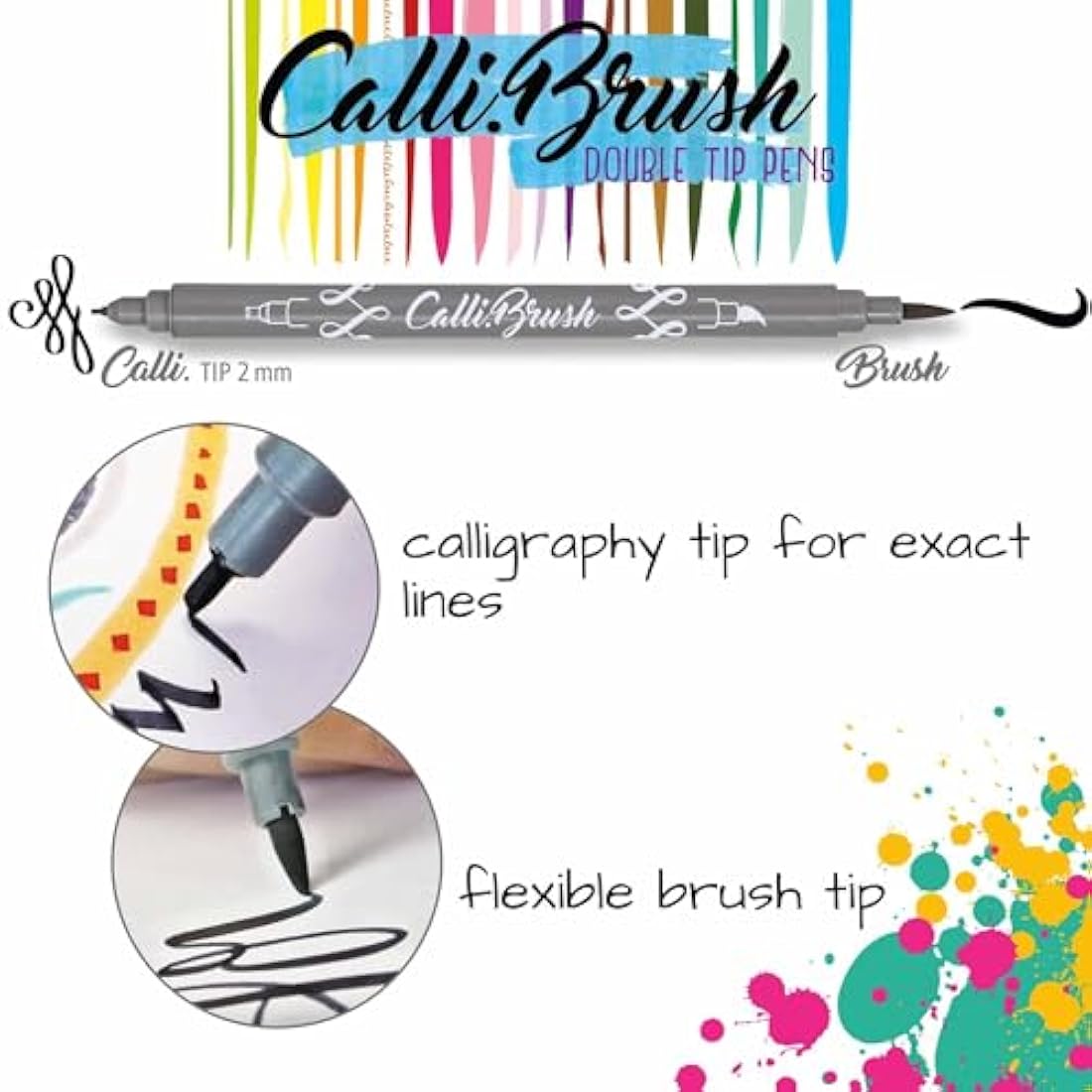 Online 41-Piece Hand Lettering Set – Calligraphy Brush Pens & Pouch