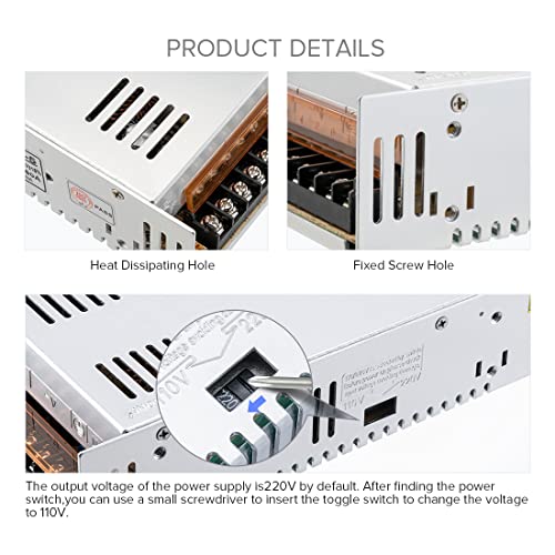 BTF-LIGHTING 24V 15A 360W Power Supply | AC to DC Transformer LED Driver