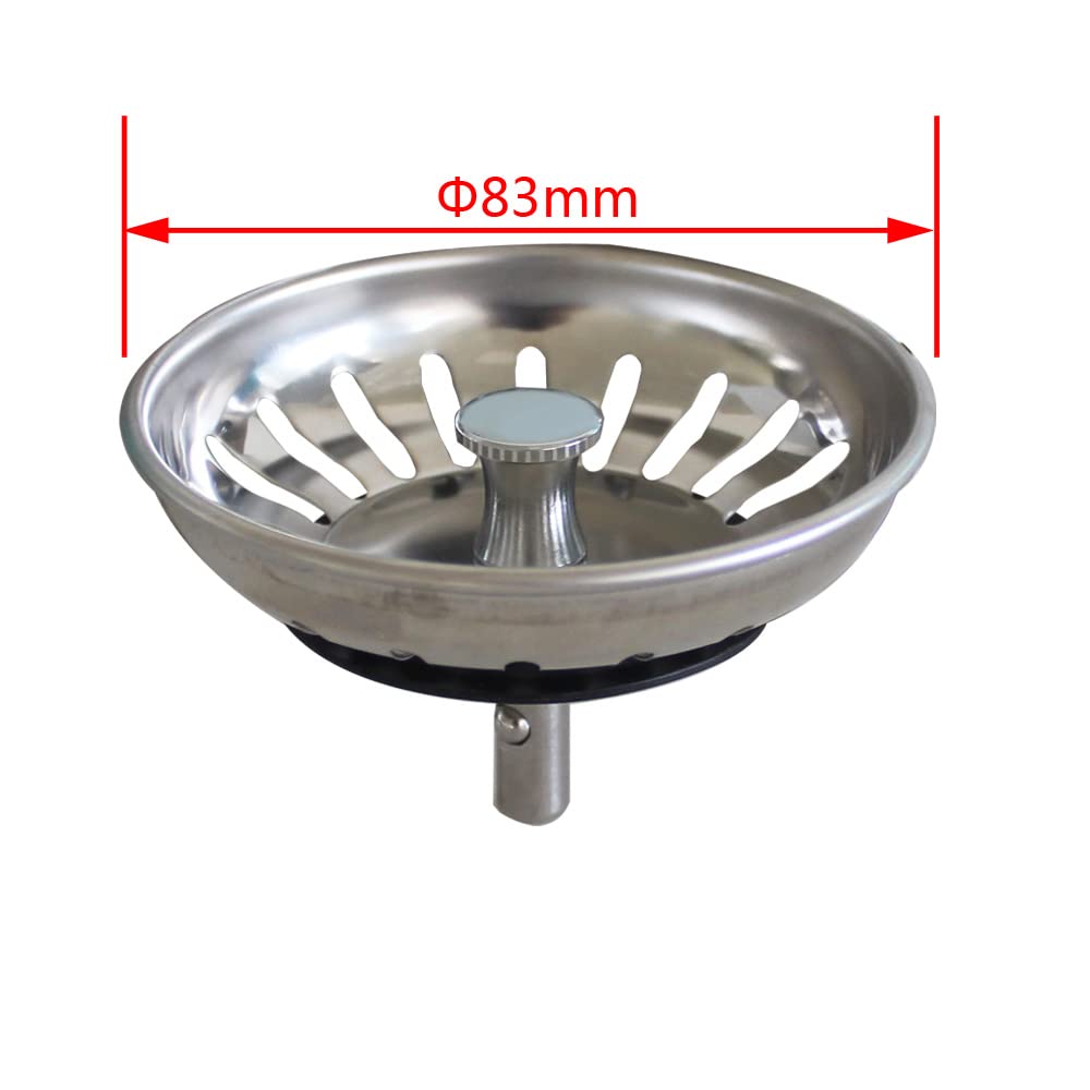 Talea Stainless Steel Kitchen Sink Drain Strainer, Waste Plug For Kitchen Sink, Uk Sink Hole Diameter 83mm - image 2