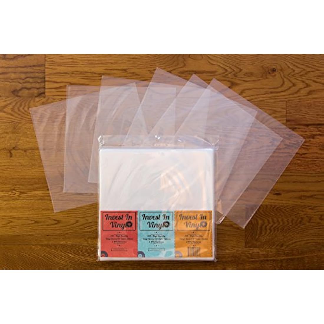 Invest In Vinyl 100 Clear LP Outer Sleeves – 3 Mil Protective Covers