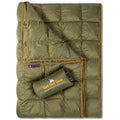 Get Out Gear Double Puffy Camping Blanket – Water-Resistant Olive/Orange