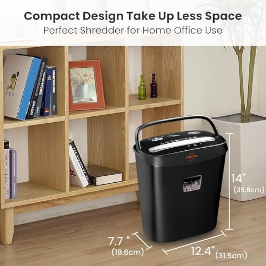 VidaTeco 10-Sheet Micro-Cut Paper Shredder | P-4 High Security