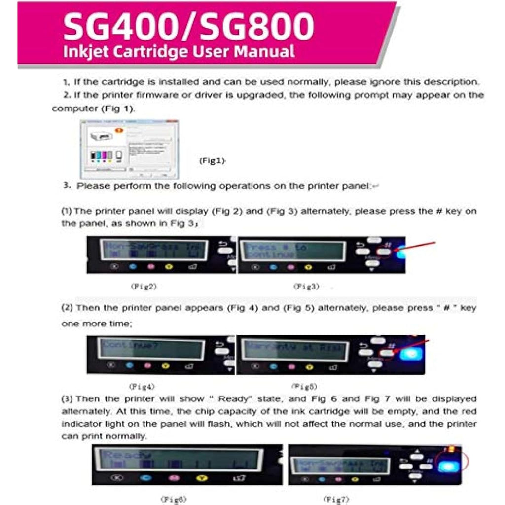 ATTA Sublimation Ink for Sawgrass SG400 SG800 - High Yield 5-Pack Kit