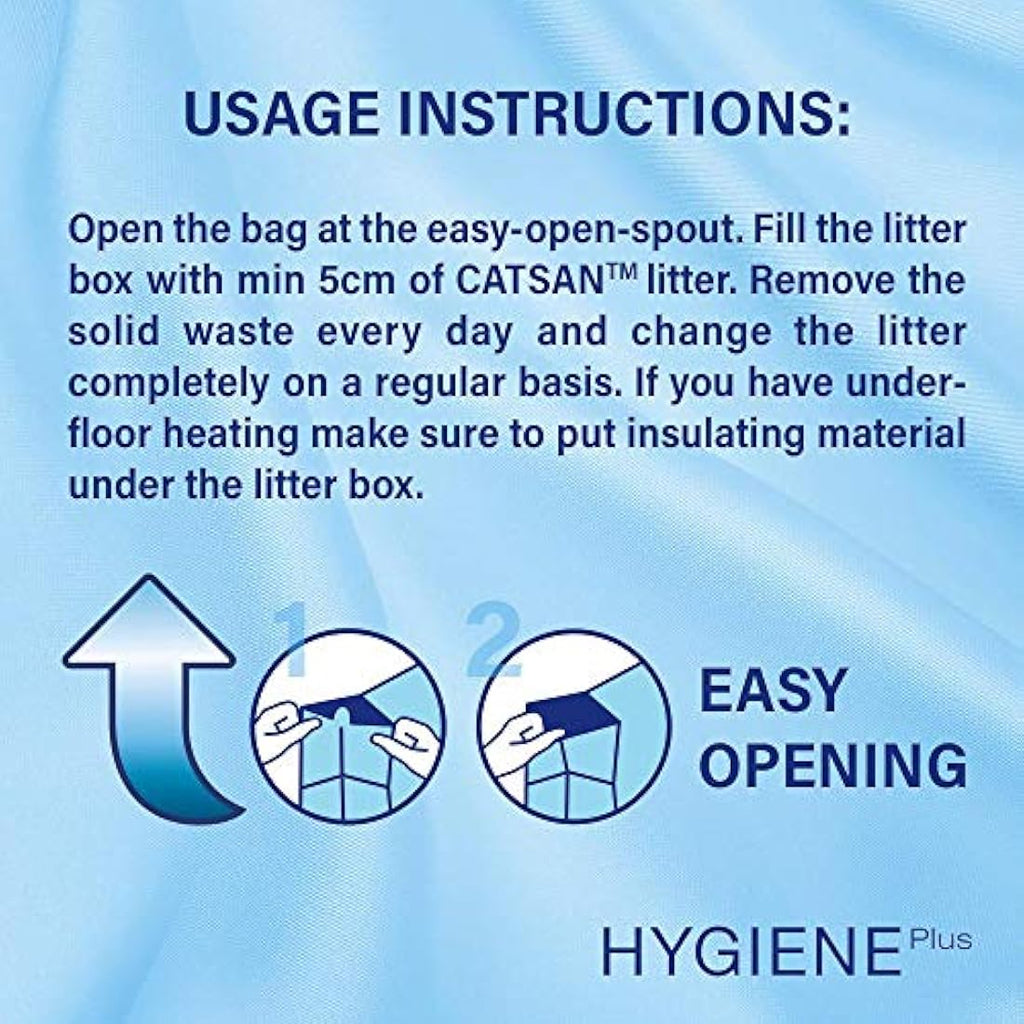 Catsan Hygiene Plus Non-Clumping Cat Litter – Natural Granules, 28L