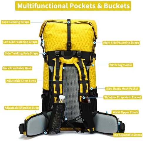 Power King 30L-40L Expandable Hiking Backpack | X-PAC Laptop Rucksack