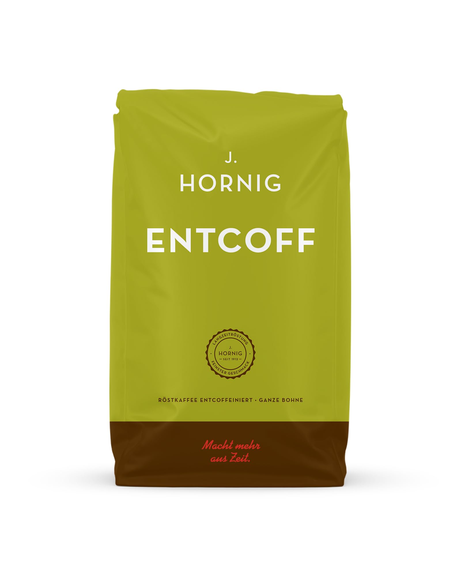 J. Hornig Entcoff Decaf Whole Coffee Beans - Mild Arabica Blend, 500g