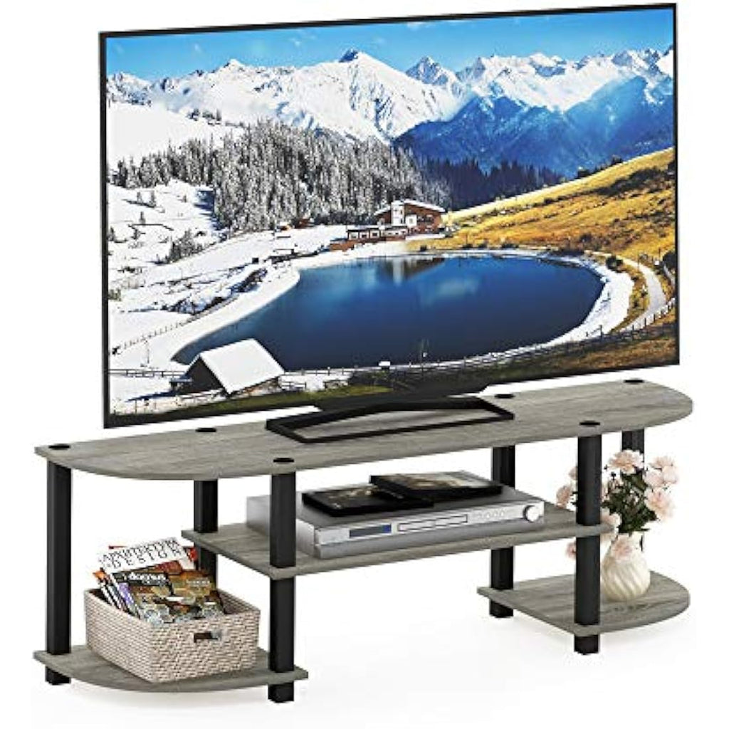 Furinno Wide TV Stand - Modern Entertainment Center for 55 Inch TV