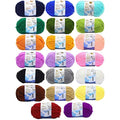 Milk Cotton Yarn | 20 Pack Multicolour Soft Wool for Crochet