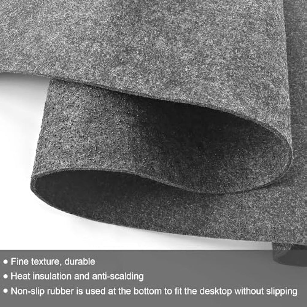 DawnTrees Felt Desk Mat - Extra Large 120x50cm Keyboard Pad, Dark Grey