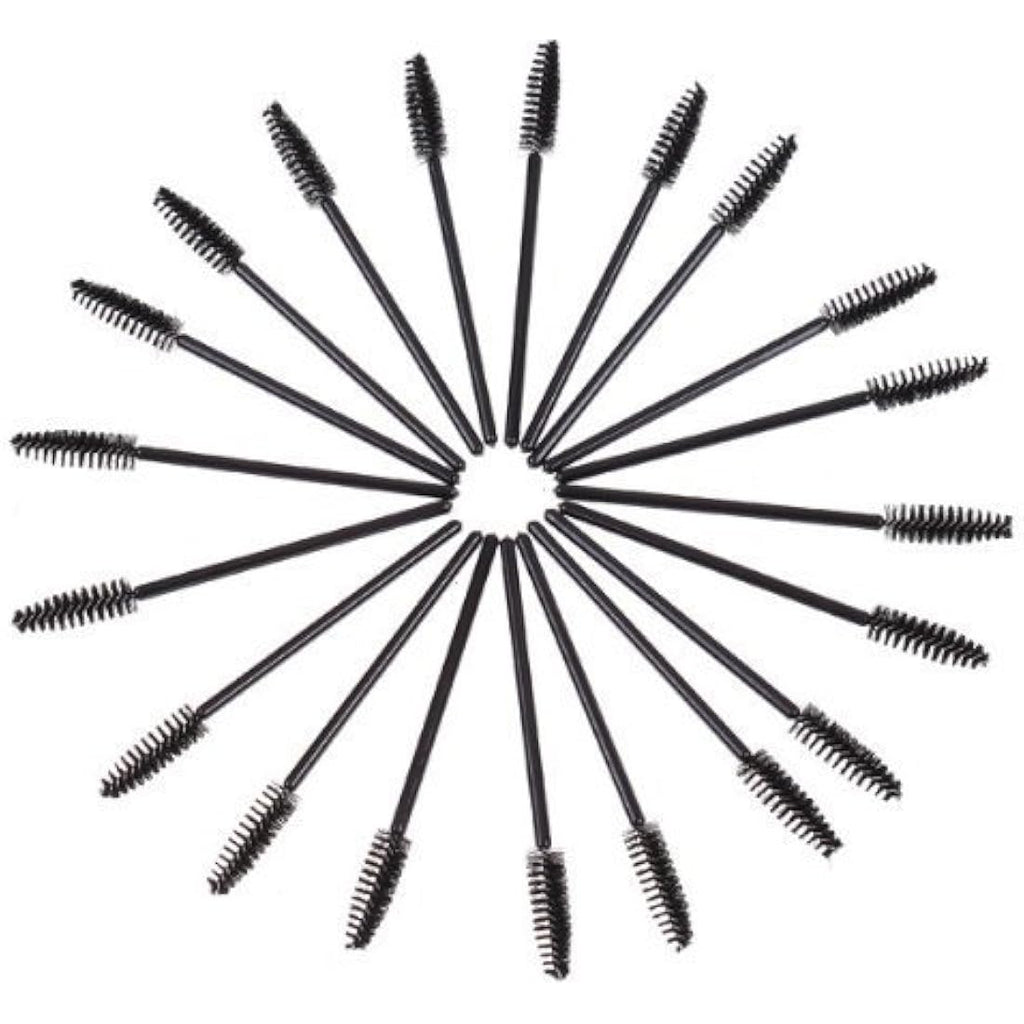 G2PLUS 100 PCS Disposable Mascara Wands – Black Eyelash Spoolie Brushes
