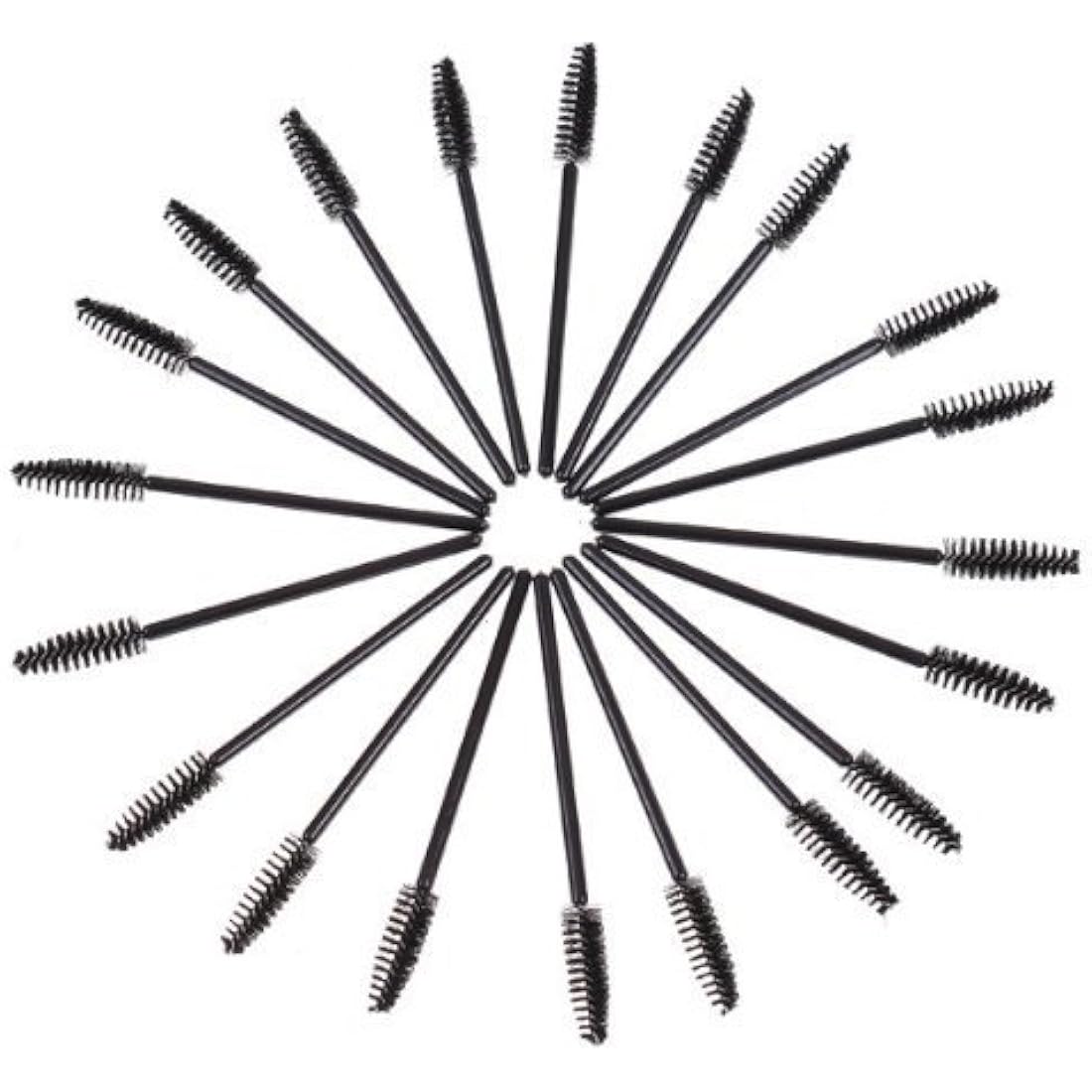 G2PLUS 100 PCS Disposable Mascara Wands – Black Eyelash Spoolie Brushes