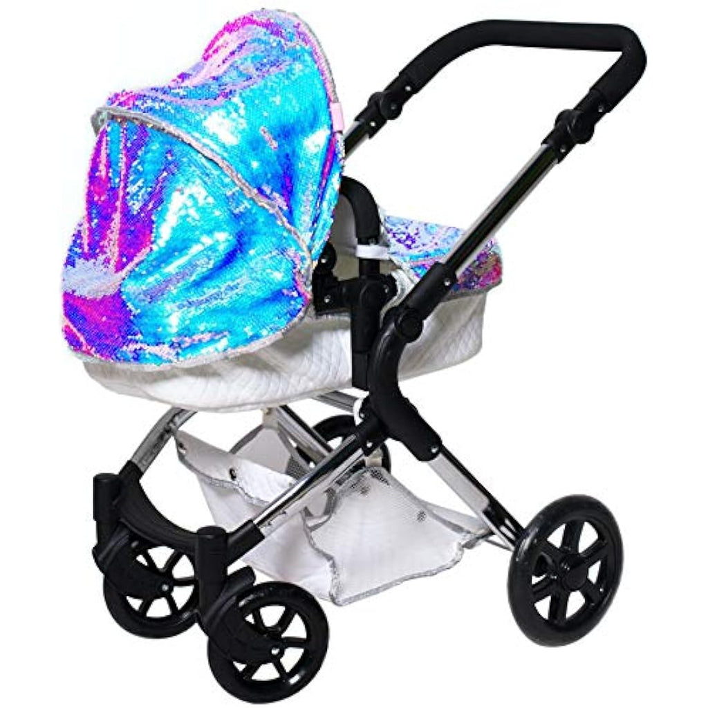 Roma Polly Mermaid Dolls Pram – 2-in-1 Toy Pushchair for Ages 3-9