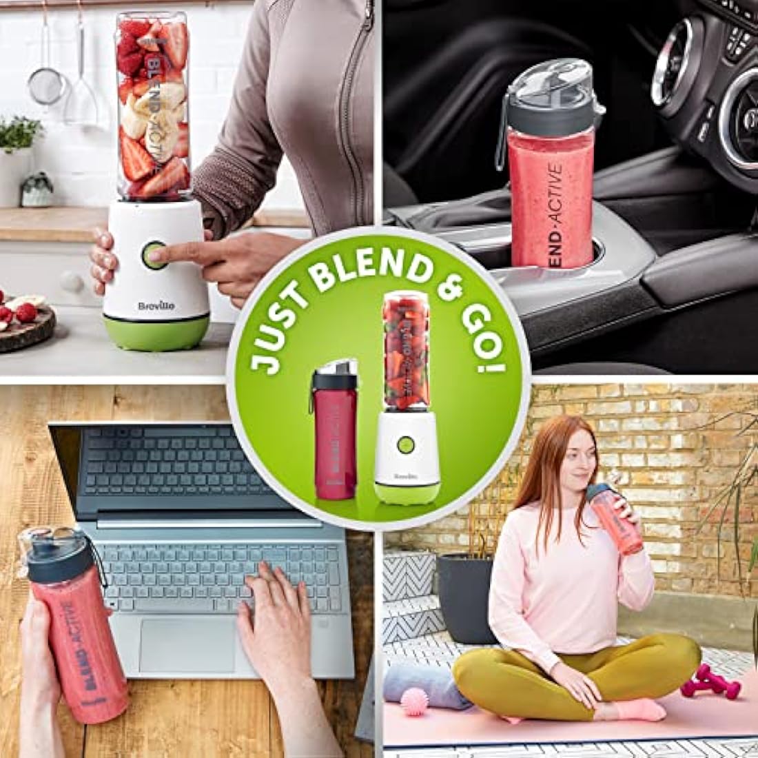 Breville Blend Active Personal Blender | 350W Smoothie Maker | 2 Bottles