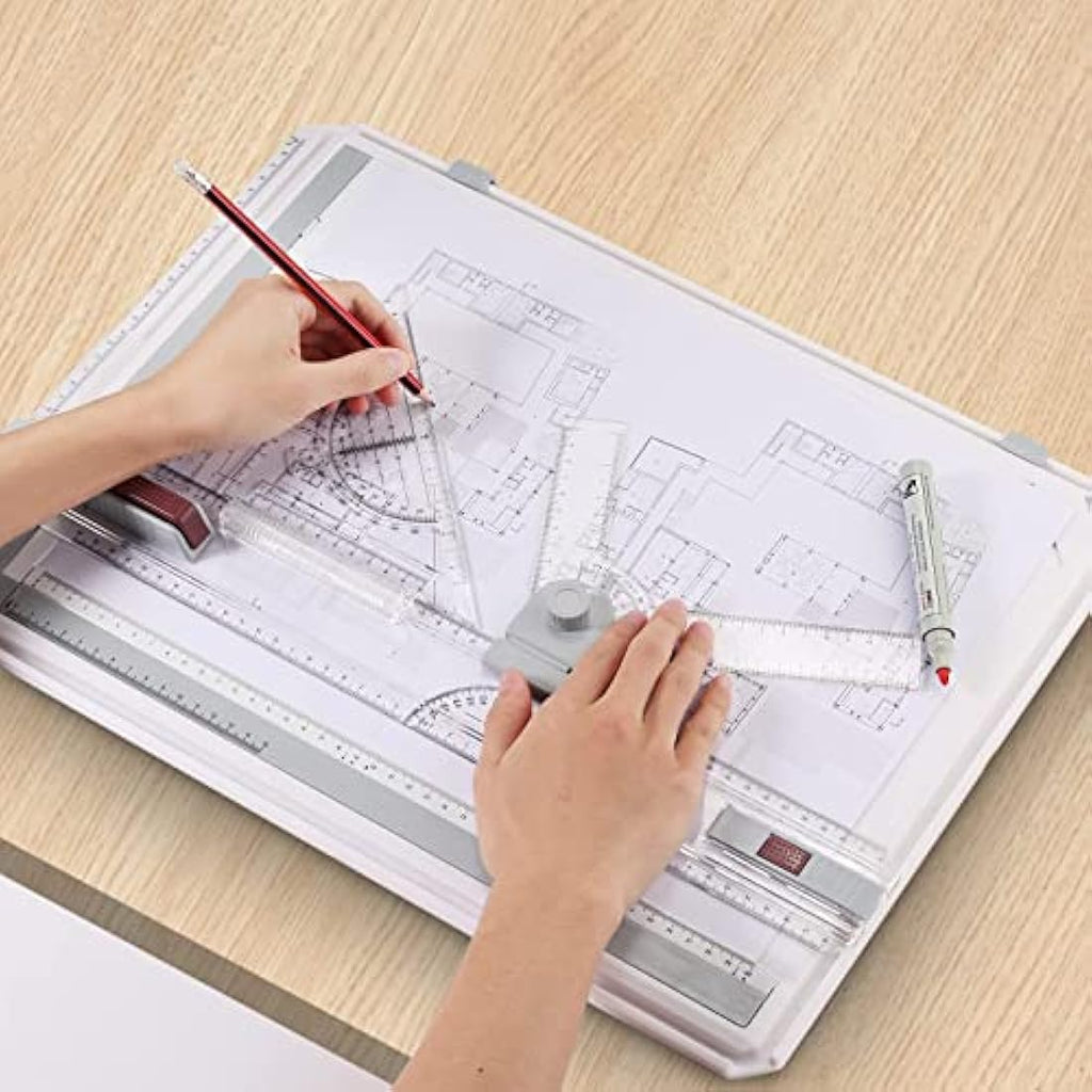 eSynic A3 Drawing Board Set – Adjustable Drafting Table with Parallel Motion