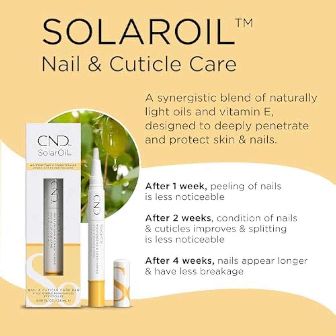 CND SolarOil Nail & Cuticle Care Pen with Vitamin E - 2.5 ml Treatment