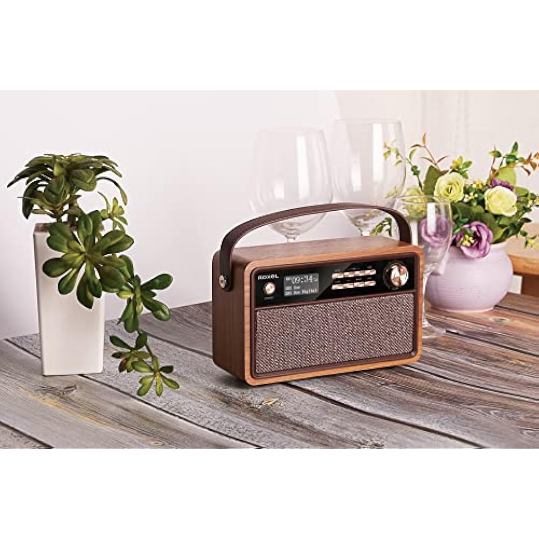 Roxel Retro D1 DAB+/FM Radio – Vintage Wireless Speaker & Alarm Clock