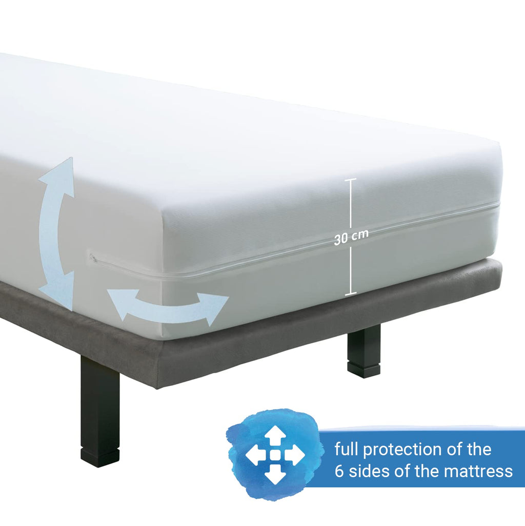 Velfont Small Single Mattress Encasement | Waterproof & Anti-Dust Mite