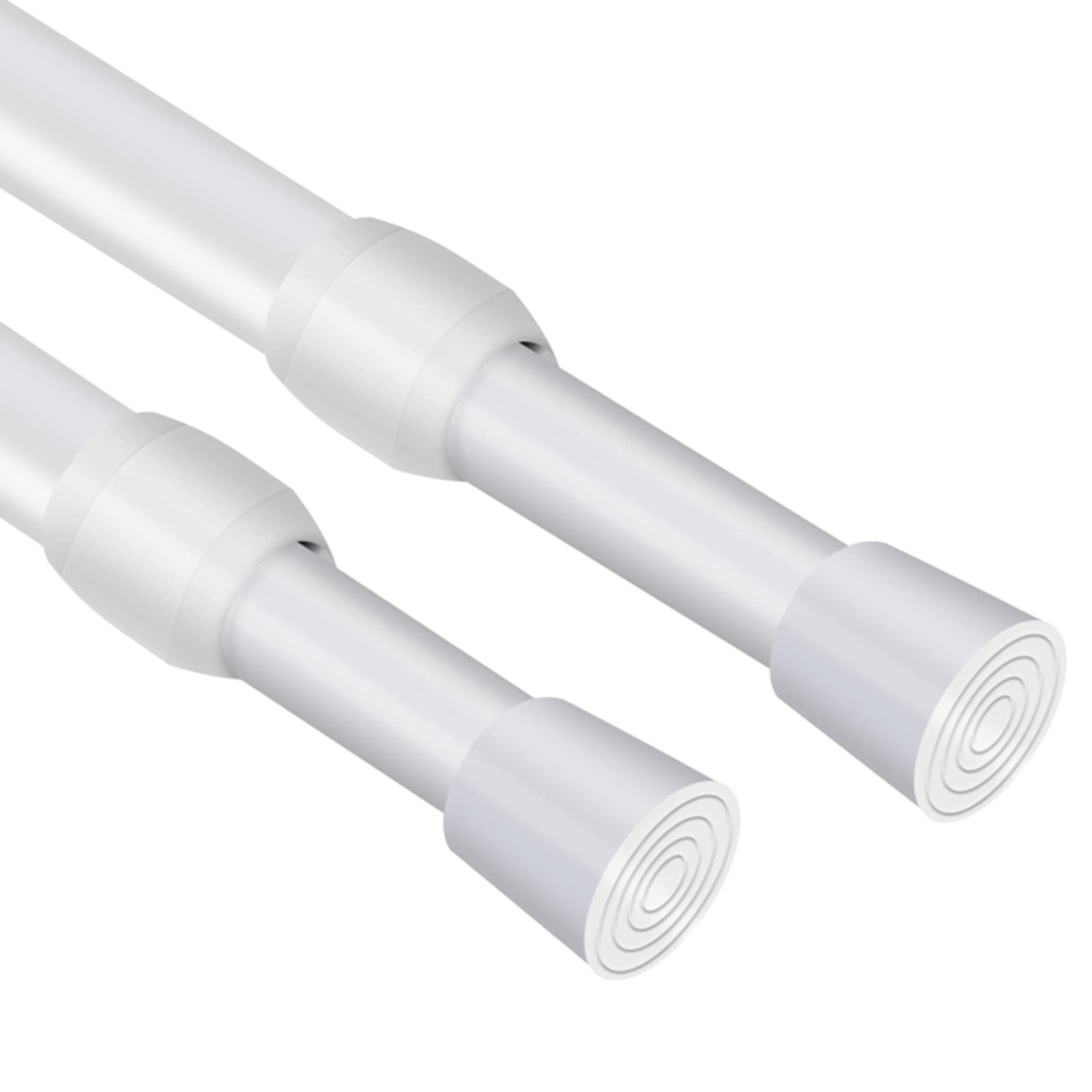 Vista Tension Rods 135-250cm – No-Drill Extendable Curtain Poles, 2 Pack