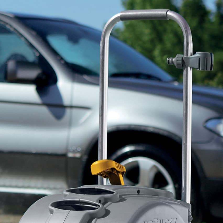 Hozelock Compact Cart Hose Reel - 30m Enclosed Portable Storage