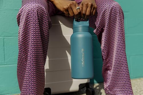 LifeStraw Go Series Insulated Stainless Steel Water Filter Bottle, 1L