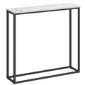 HOOBRO Narrow Console Table – Slim Marble & Metal Hallway Table for Small Spaces