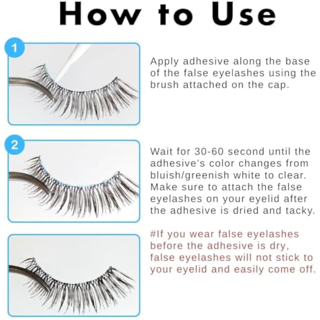 D-UP Eyelash Fixer EX 553 Black - Waterproof False Lash Adhesive