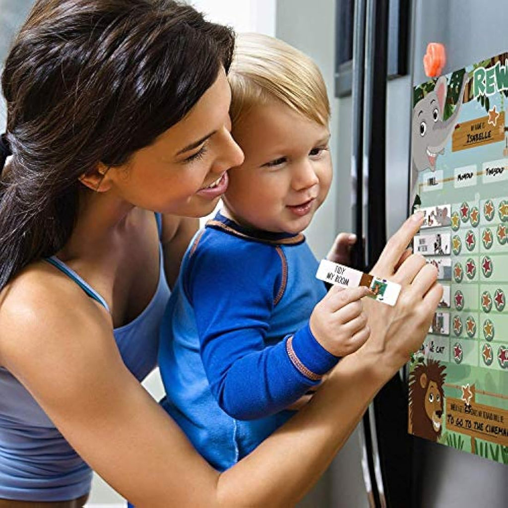 Luigi's Safari Animal Magnetic Reward Chart | Kids Potty & Chores Tracker