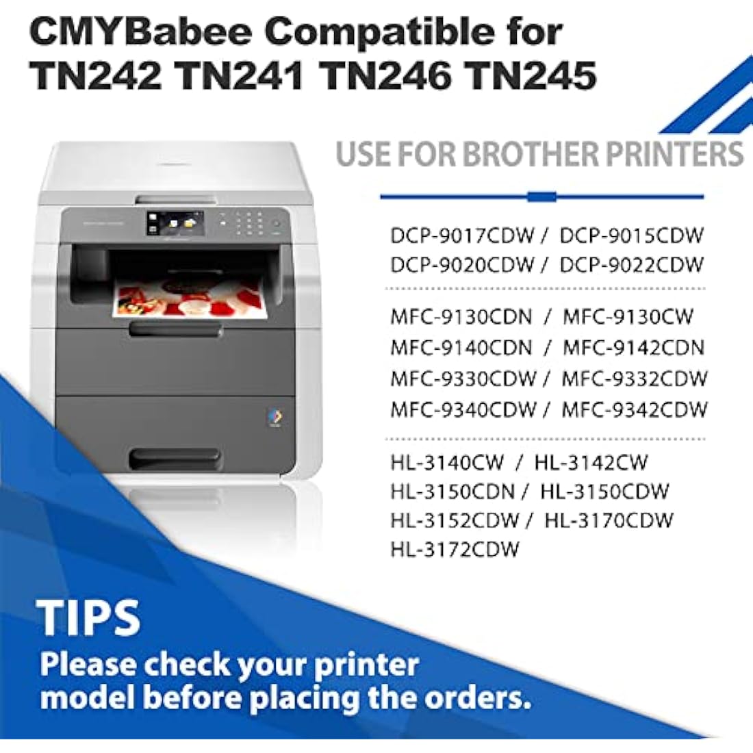 CMYBabee Remanufactured TN241 TN245 Toner for Brother DCP-9020CDW | 4 Pack