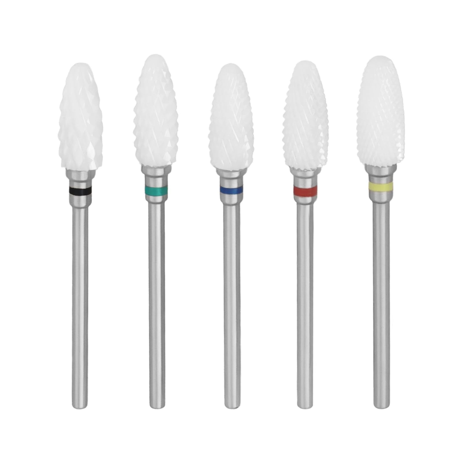 VGOL 5PCS Ceramic Nail Drill Bits | 3/32 Inch Shank for Acrylic Nails