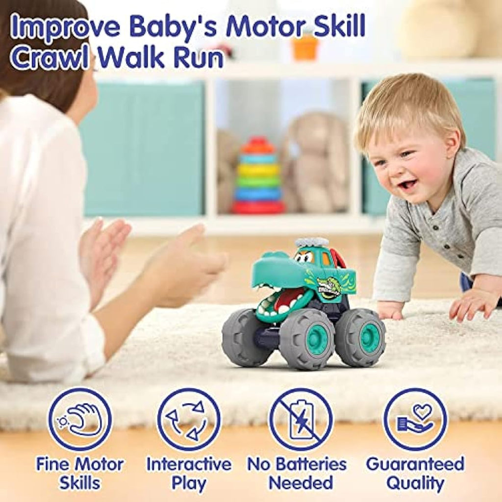SunnyPal Animal Monster Truck Toy Cars - 3 Pack Toddler Birthday Gift