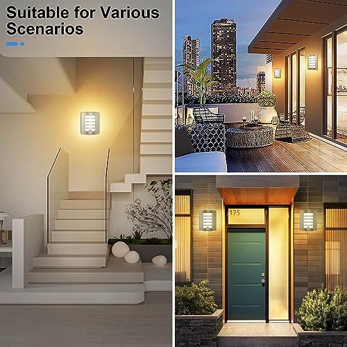 Allesgute Outdoor Wall Light with PIR Motion Sensor | IP44 Stainless Steel