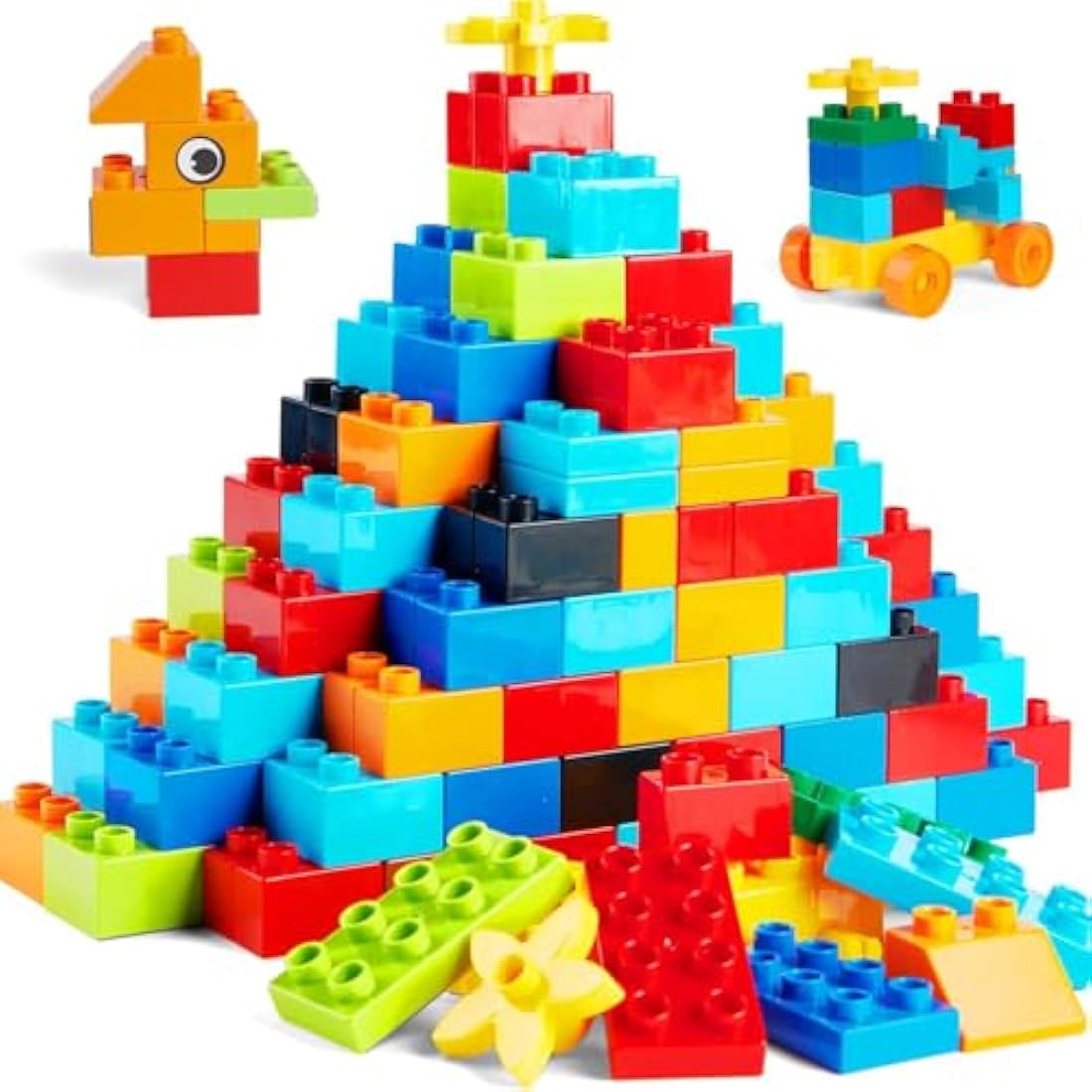 WYSWYG Big Building Block Set – 240 Piece STEM Bricks for Toddlers