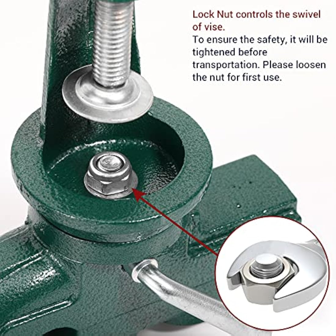 Nuovoware 70mm Table Vise | 360° Swivel Base Cast Iron Bench Clamp