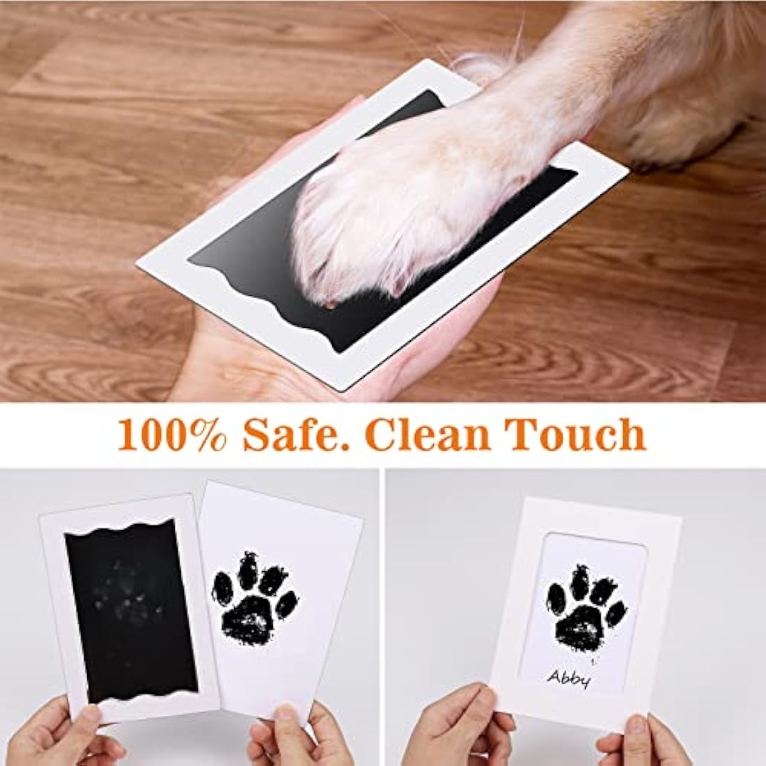 Jolof Store Inkless Baby Handprint and Dog Paw Print Kit with Photo Frames