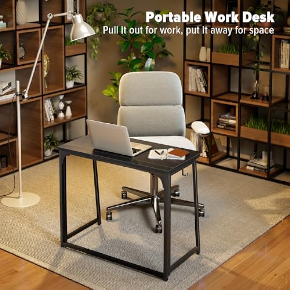 Folding Computer Desk – 80cm Small Space-Saving Writing Table