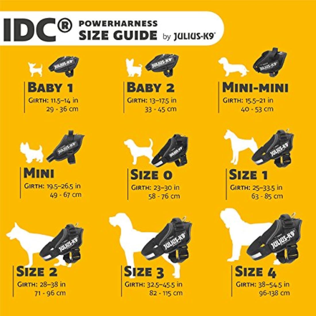 Julius-K9 IDC Powerharness - Durable Reflective Dog Harness, Red, XS