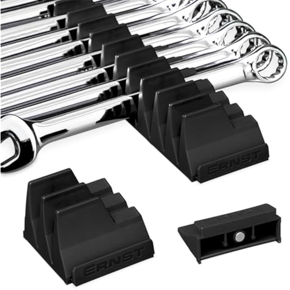 Ernst Manufacturing Magnetic Wrench Pro - Modular 40-Wrench Storage - Black