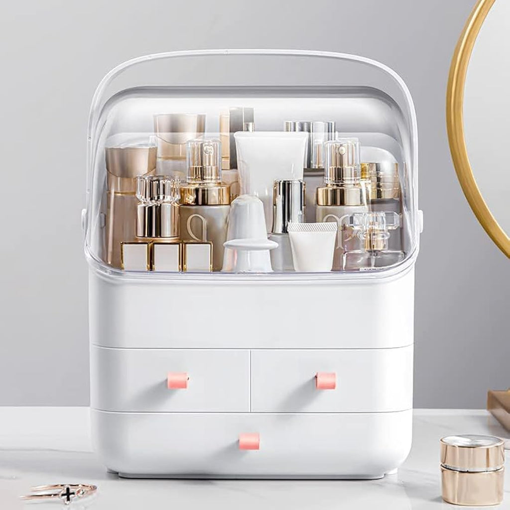 Jolof Store Makeup Organizer – Large Dustproof Cosmetic Storage Box