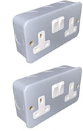 13A Switched Socket – 2 Gang Metal Clad Double Outlet