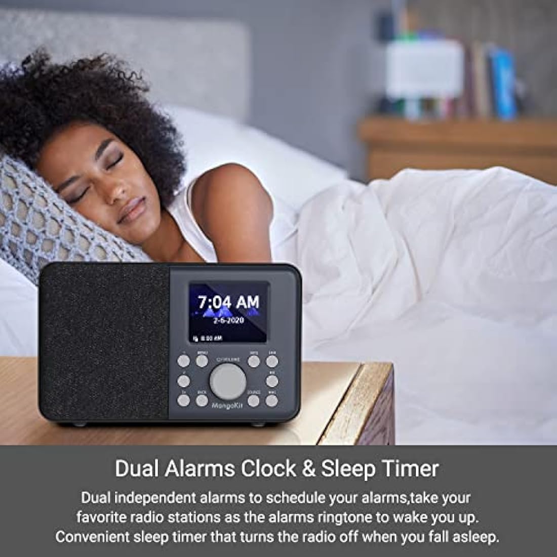 MangoKit MD3 Portable DAB/DAB+ Digital Radio with Bluetooth – Dark Grey