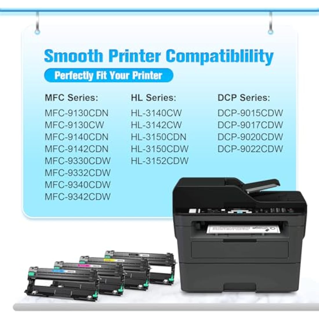 Q-image DR241 Drum Unit Replacement for Brother MFC & HL Printers | 4-Pack