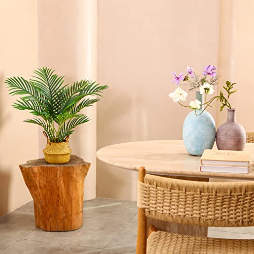 Fopamtri Faux Areca Palm 60cm | Artificial Tropical Indoor Plant (2 Pack)