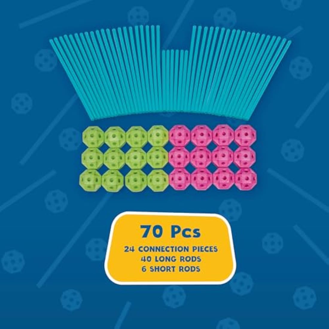 Fort Building Kit for Kids – 70 Piece STEM Construction Toy
