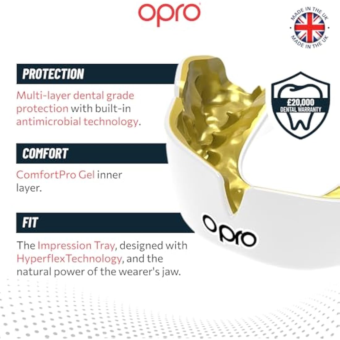 OPRO Instant Custom-Fit Mouthguard – Professional Sports Gum Shield