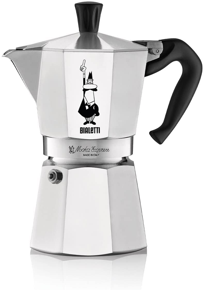 Bialetti Moka Express Caffettiera in Alluminio - 6 Tazze, Argento