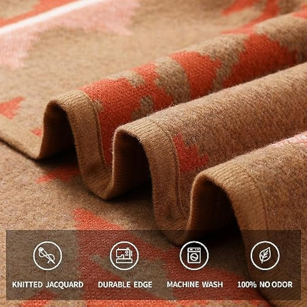 ACUSHLA Merino Wool Camp Blanket – Large Washable Outdoor Throw
