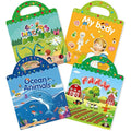GUYUCOM 4 Pack Reusable Sticker Books | 3D Educational Toddler Toys